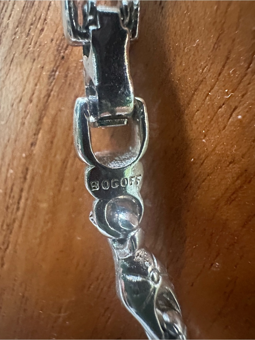 Henry Bogoff silver Crystal Necklace — Elegant Silver Bridal Jewelry - Picture 5 of 6